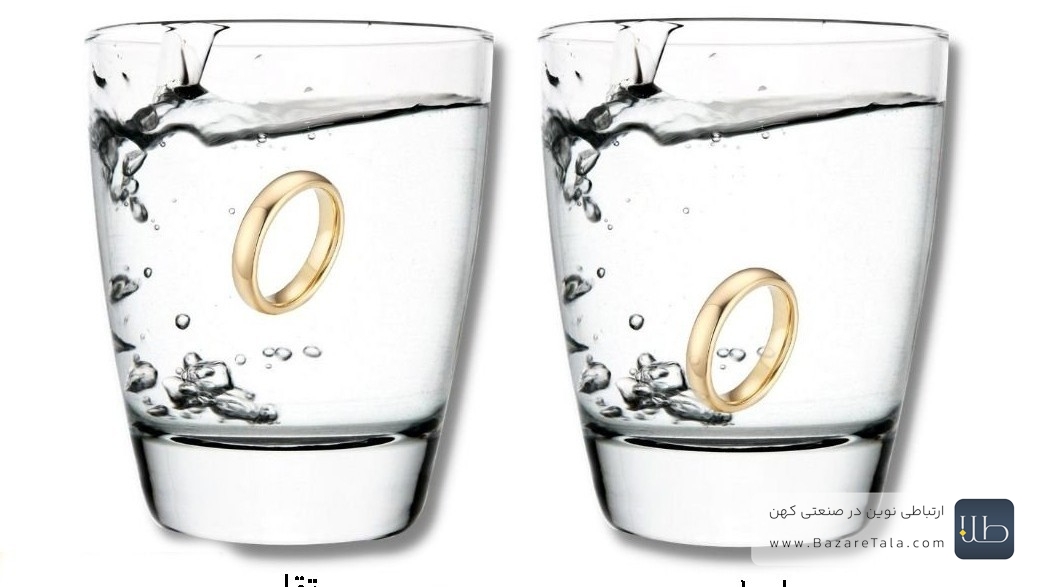 تشخیص طلا با اب